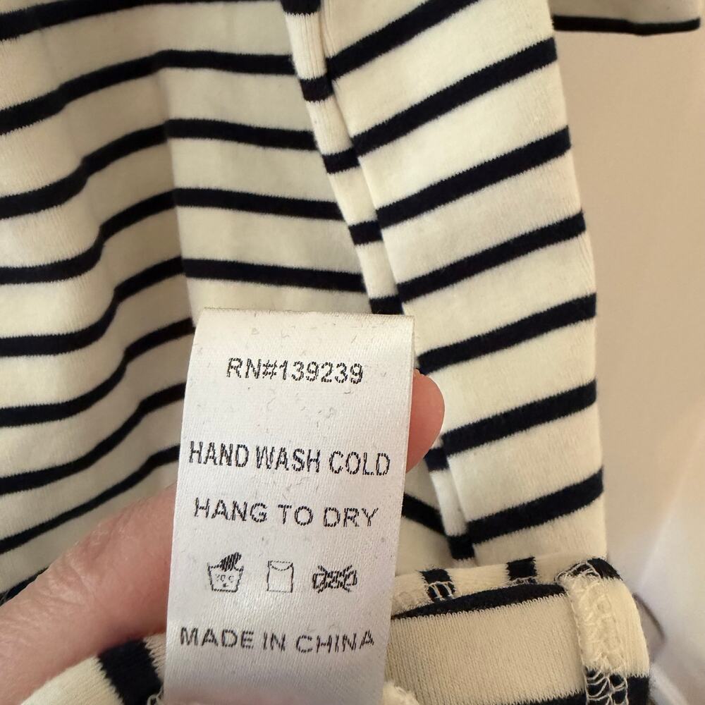 Pomander Place Tuckernuck NWT Striped Gio Maxi Dress Long Sleeve Cotton Size Lg - Picture 12 of 16